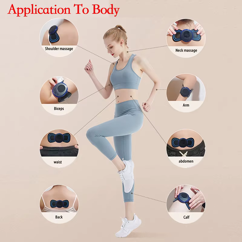 Masseur électrique intelligent pour le cou, stimulateur musculaire EMS portable, patch de massage de