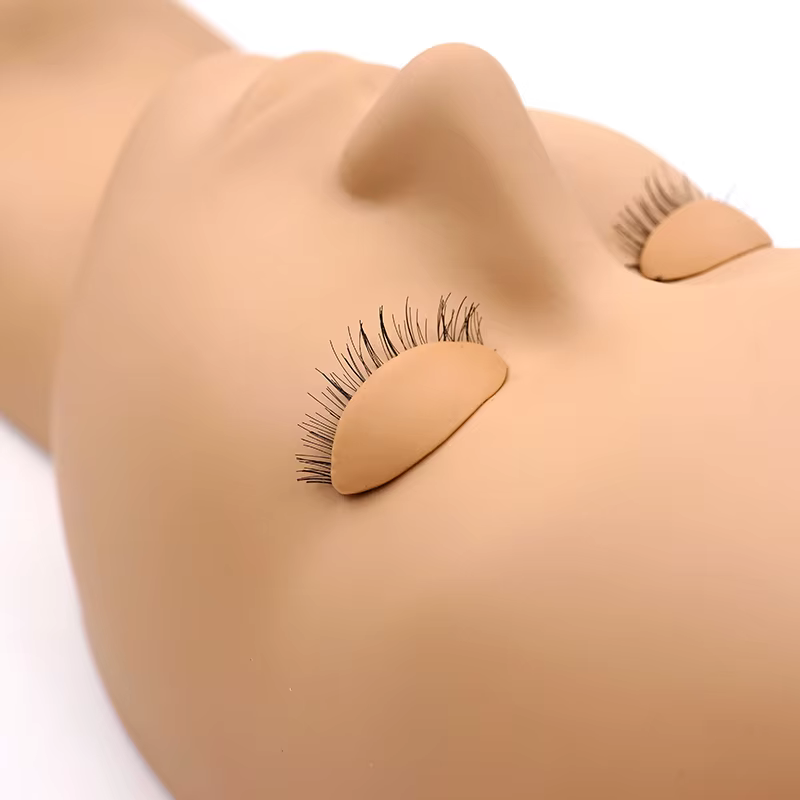 Tête de Mannequin pour extension de cils, kit de formation avec paupières amovibles, têtes de modèle