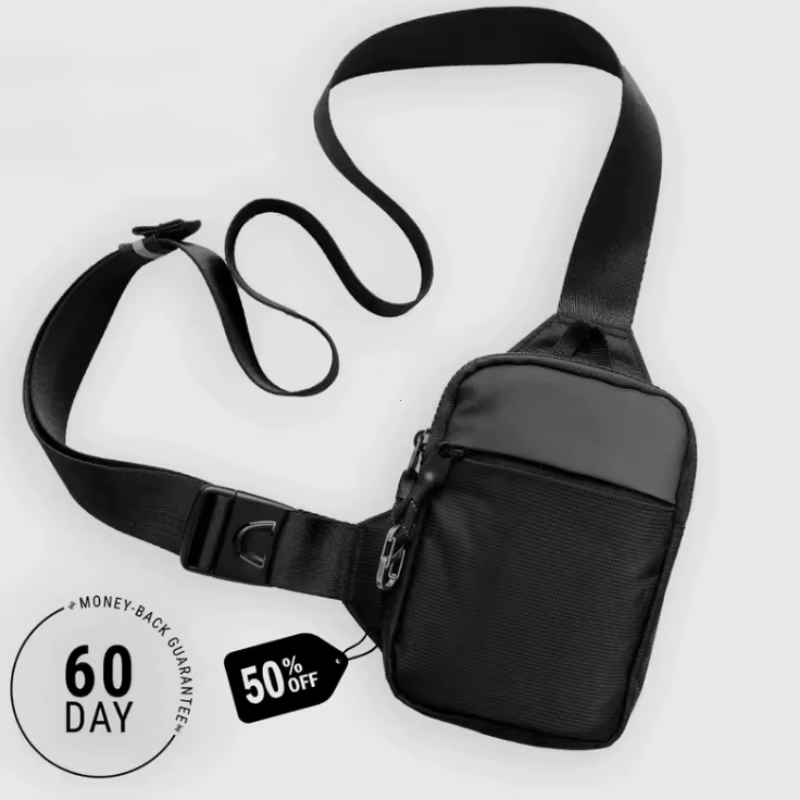 Mini sac bandoulière pour homme avec fermeture en acier inoxydable, anti-vol RFID, sac à bandoulière