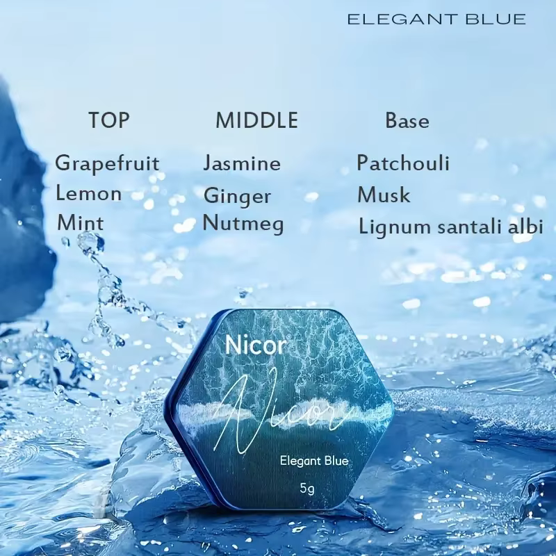 Parfum solide rafraîchissant et durable pour hommes, parfum de vanille durable, parfum solide portab