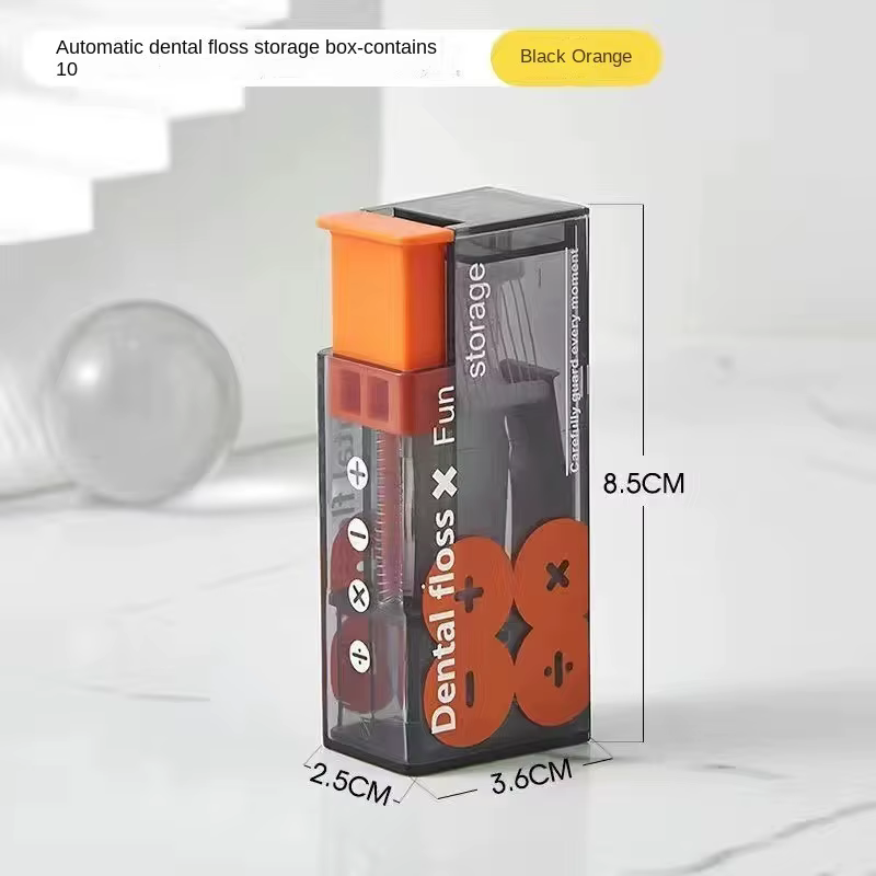 Boîte de rangement automatique de fil dentaire, distributeur de fil dentaire Pop-Up avec 10 pièces,