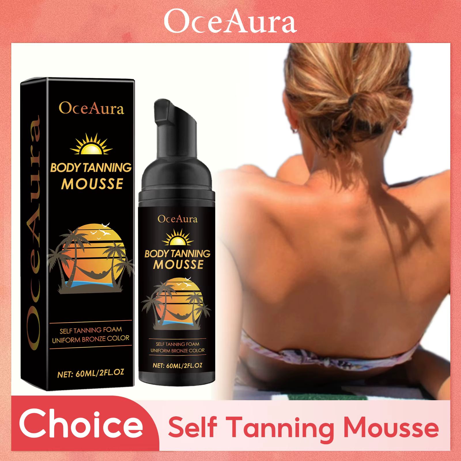 Mousse d'accélérateur de bronzage, auto-bronzant pour la peau d'été, lueur naturelle, bronzant pour 