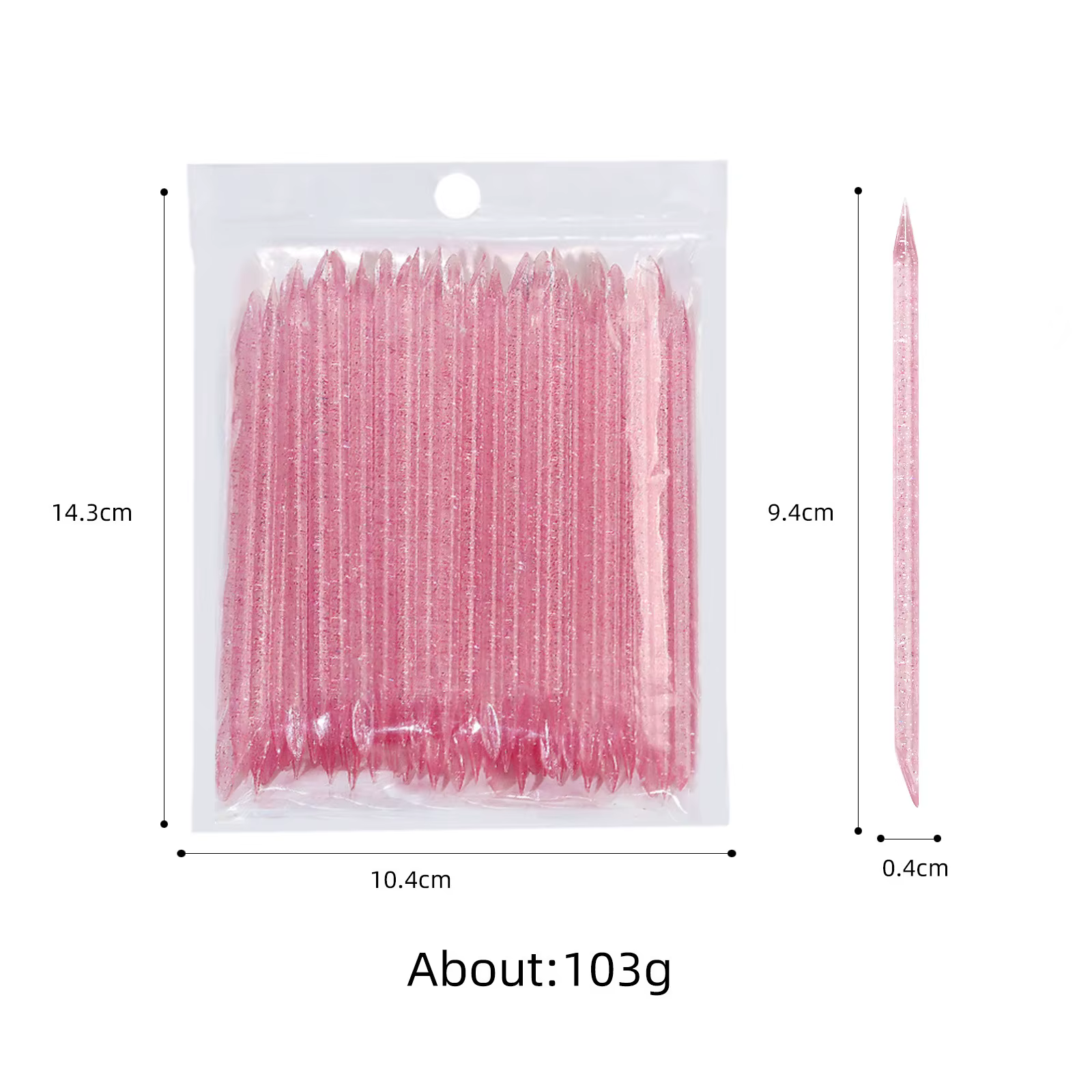Bâton de paillettes en cristal réutilisable, Double extrémité, outil de retrait de cuticules, stylo 