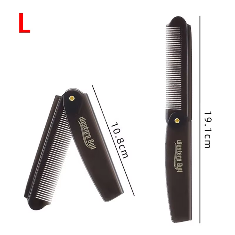 Peigne de poche pliable pour hommes, brosse à cheveux, peigne à huile, outil de coiffure