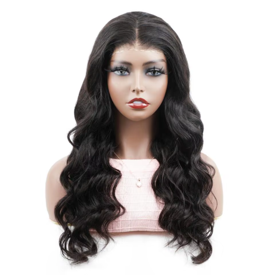 Perruque Lace Frontal Wig brésilienne naturelle, cheveux humains, Body Wave, 32 pouces, 13x4, 13x6, 