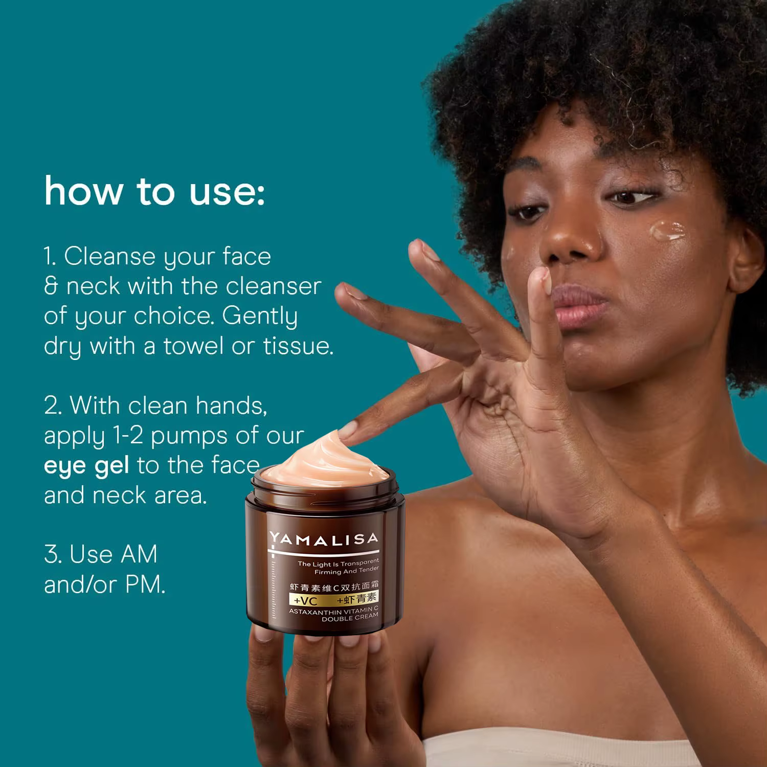 100g Astaxanthine Double Anti-rides vitamine C estompe les ridules rétinol crème pour le visage Lift
