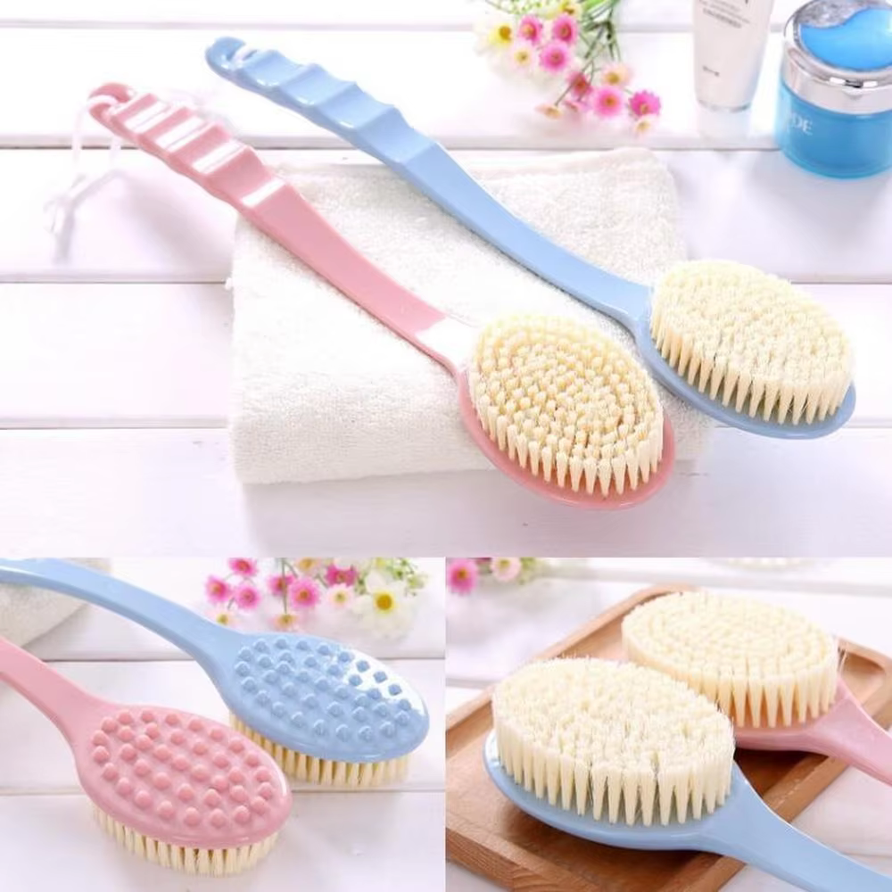 Brosse de bain à long manche pour épurateur de corps doux, douche exexquise, masseur de peau, brosse