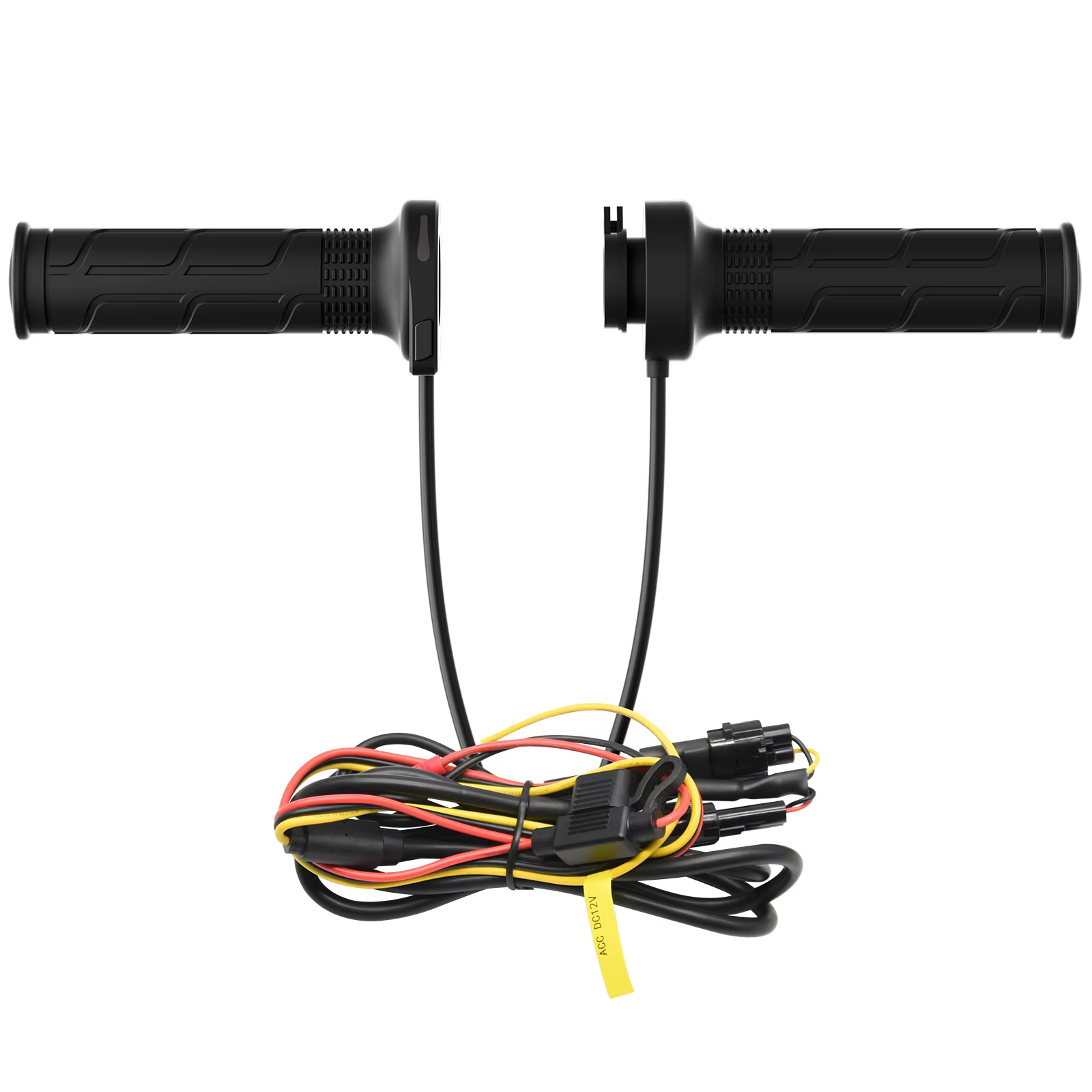 1 paire de poignées chauffantes pour moto, 12V, 22mm, température réglable, poignées chauffantes pou