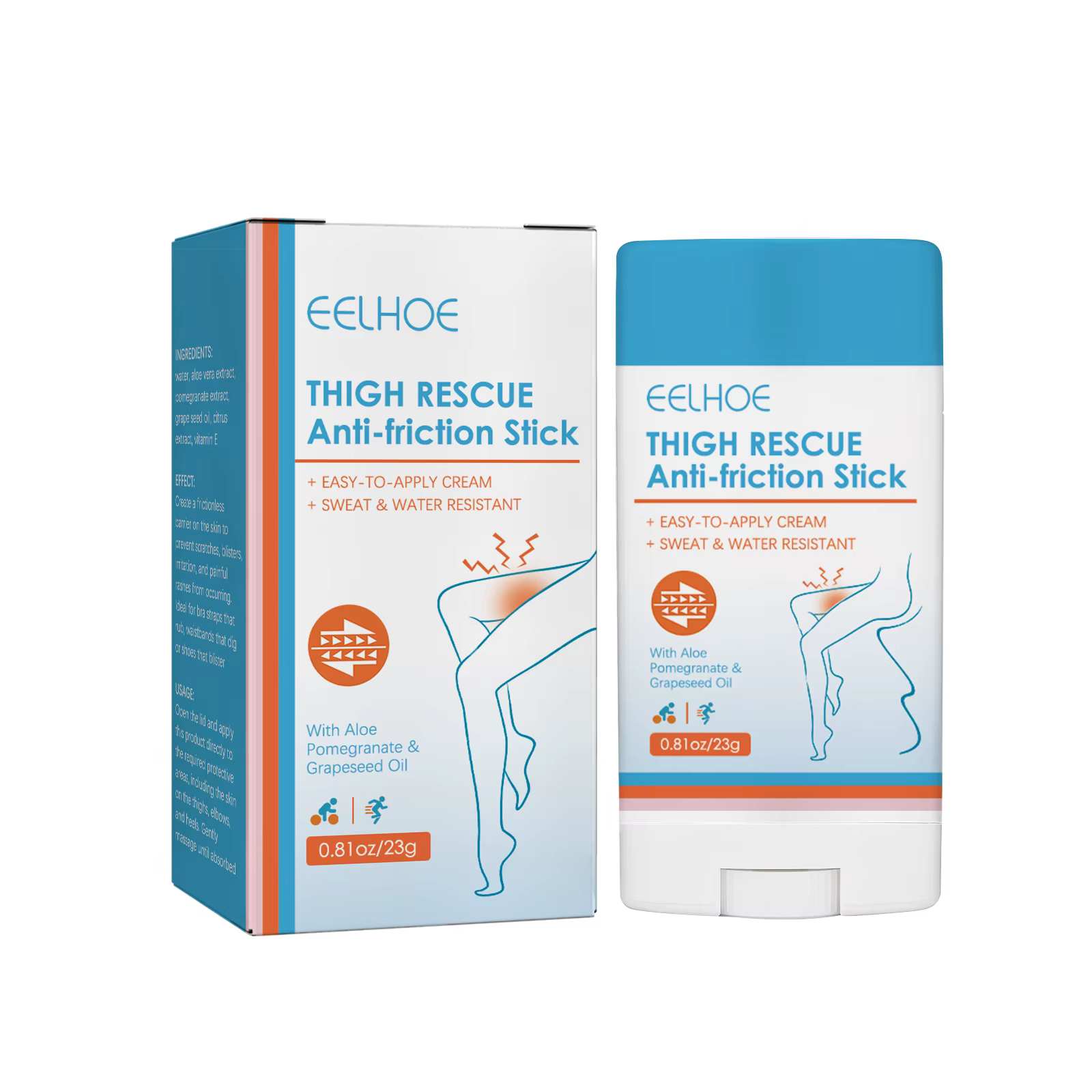 Crème Anti-Chafe pour Femme, Bâton de Course, Résistant à la Sueur, pour Talon, Bas du Bras, Cuisse,
