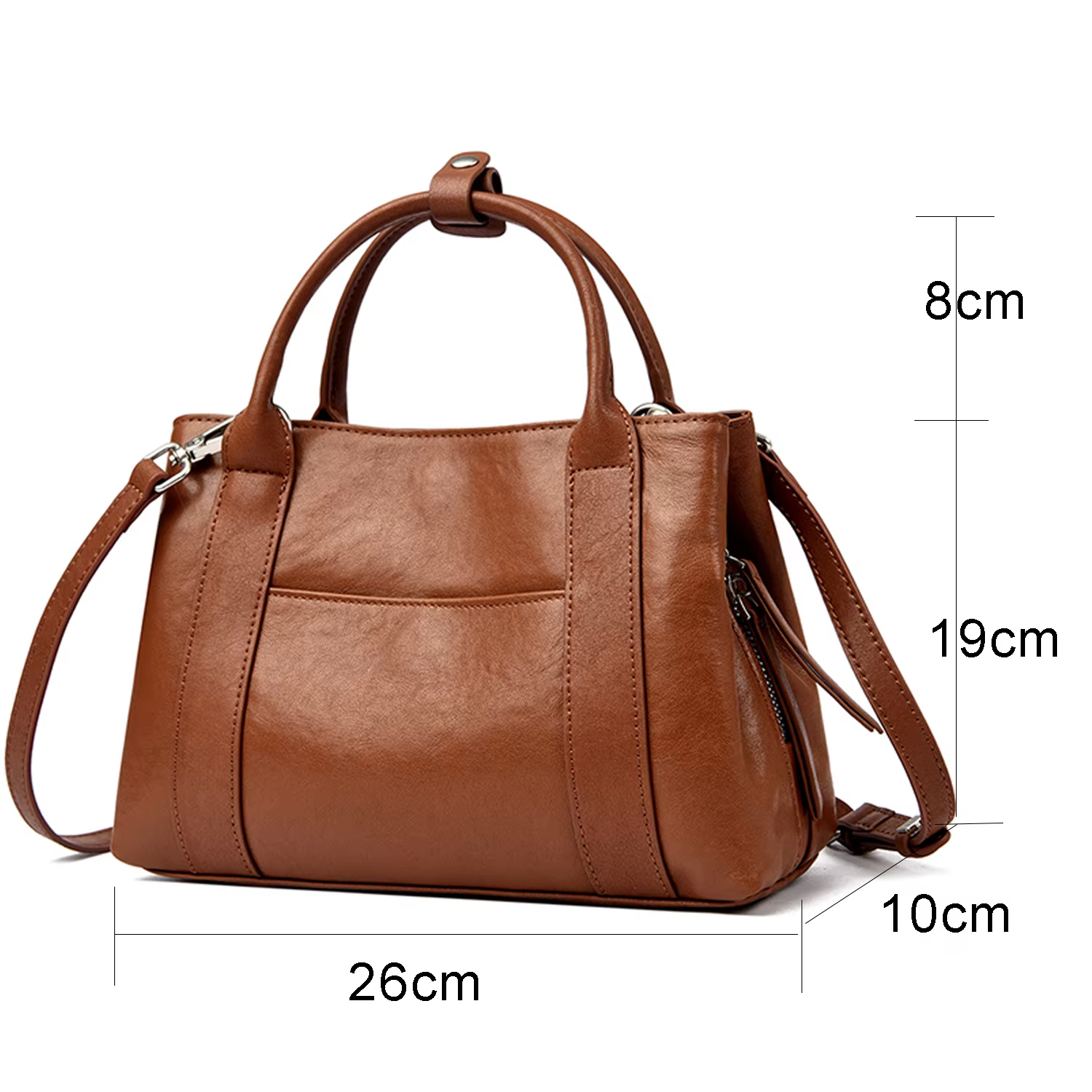 Sac à main de luxe en cuir véritable pour femme, grande capacité, sac de créateur, sac à bandoulière