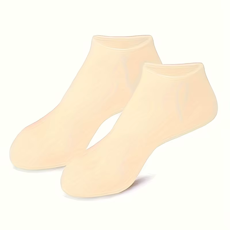 2 paires de chaussettes hydratantes en silicone pour les pieds, adaptées aux pieds secs et gercés, é