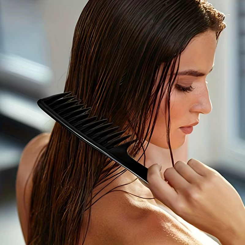 Peignes à dents larges 1/4, manche en plastique ABS antistatique et durable, cheveux lisses, adaptés