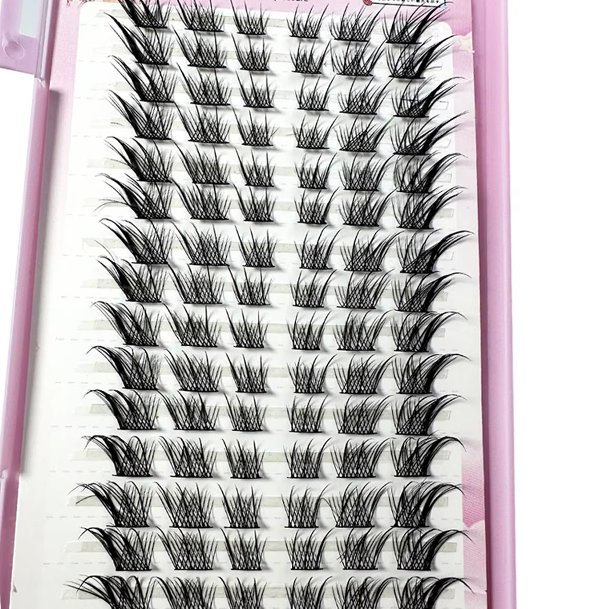 Faux cils manga œil de renard, 32 rangées, grande capacité, optique conique, segmenté, grappe indivi