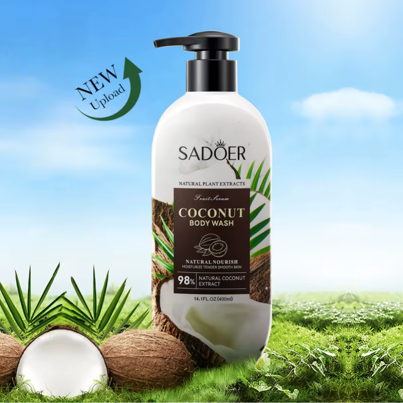Gel douche doux à la noix de coco 400 ml, riche en extrait de noix de coco, cocamide MEA et autres i
