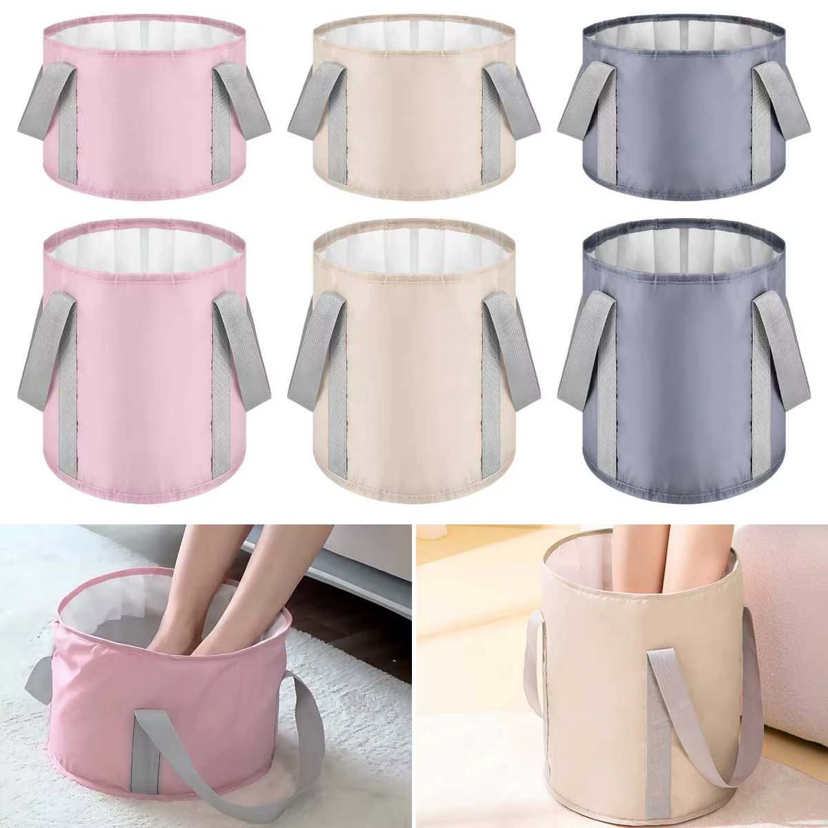 Bassin pliable multifonctionnel portable, bassin pour bain de pieds, bassin de trempage avec rétenti