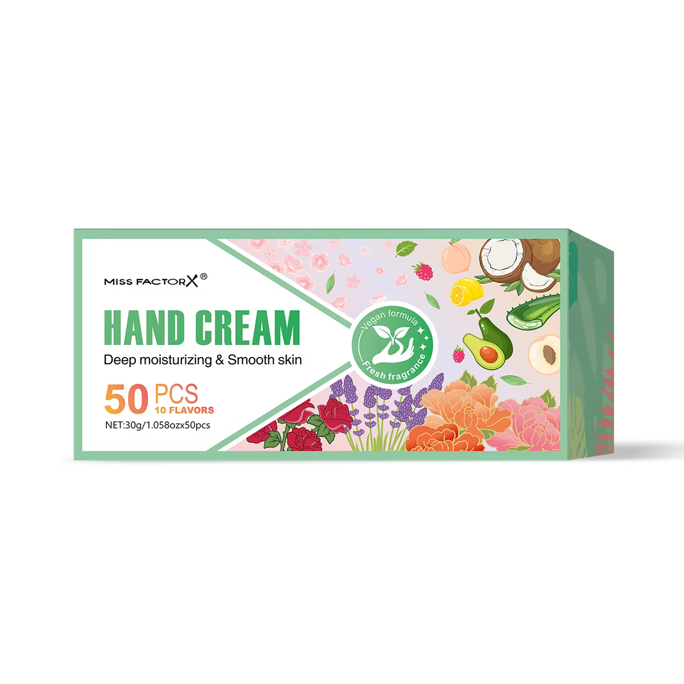 50 pièces/boîte 10 crème pour les mains parfumée-hydratante, Portable et compacte, coffret cadeau Pr