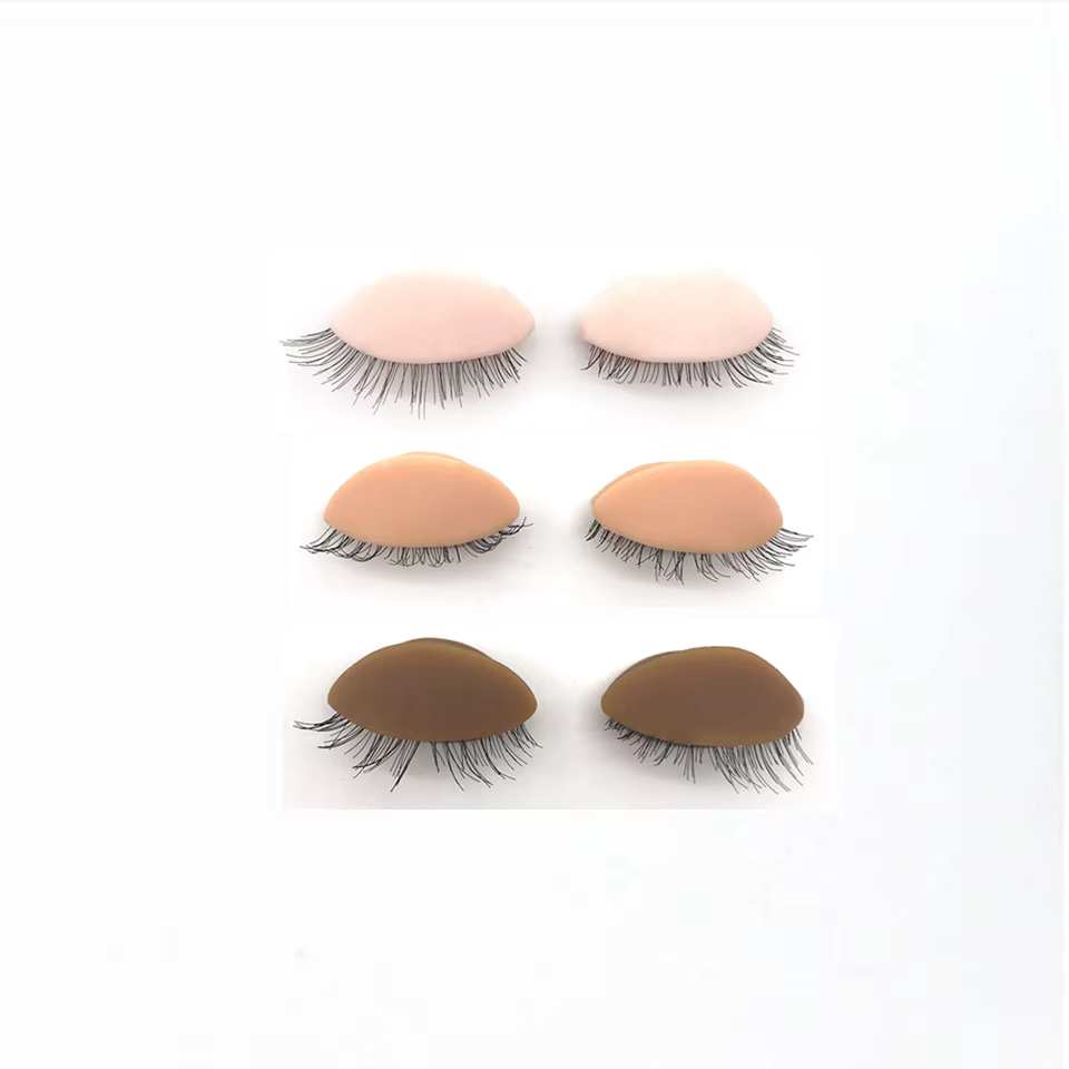 Tête de Mannequin pour extension de cils, kit de formation avec paupières amovibles, têtes de modèle