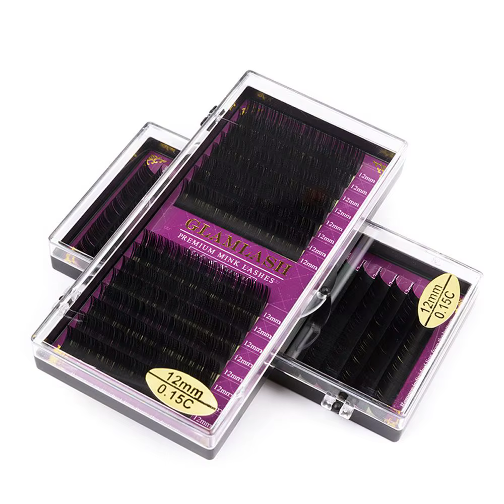 Glamlspatule-Extension de cils en vison naturel, 16 rangées, courbure BCCCD, faux cils individuels h