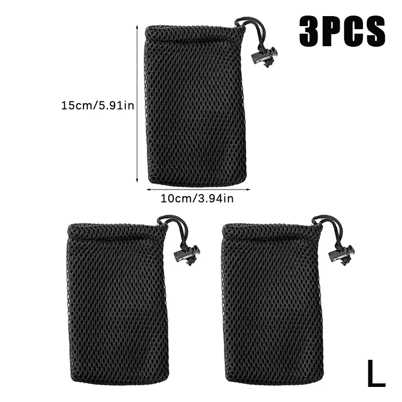 Pochette de rangement à cordon en maille de Nylon, 3 pièces, pochette de voyage et d'activités de pl