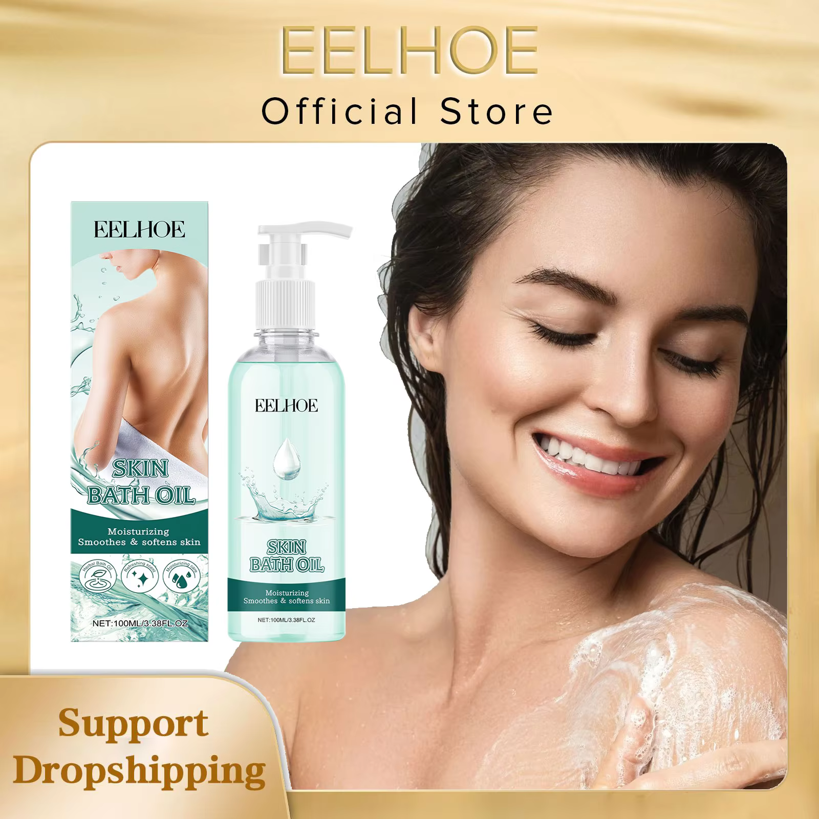 EELBathroom E-Huile de bain à la nicotinamide, réparation éclaircissante de la peau, dissolvant de p