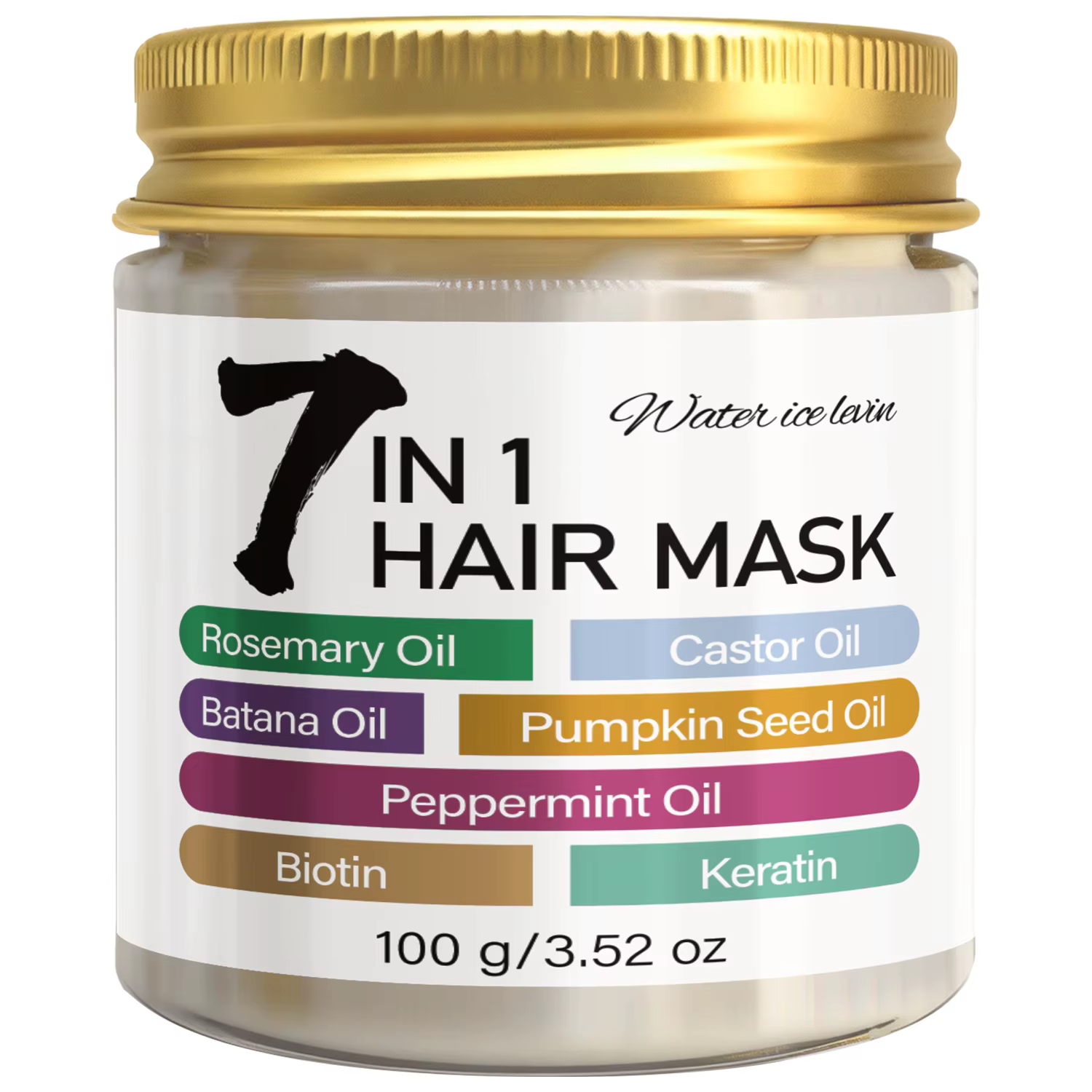 Masque Capillaire à l'Huile de Romarin et Huile de Ricin, Kératine, Huile de Batana et Huile de Ment