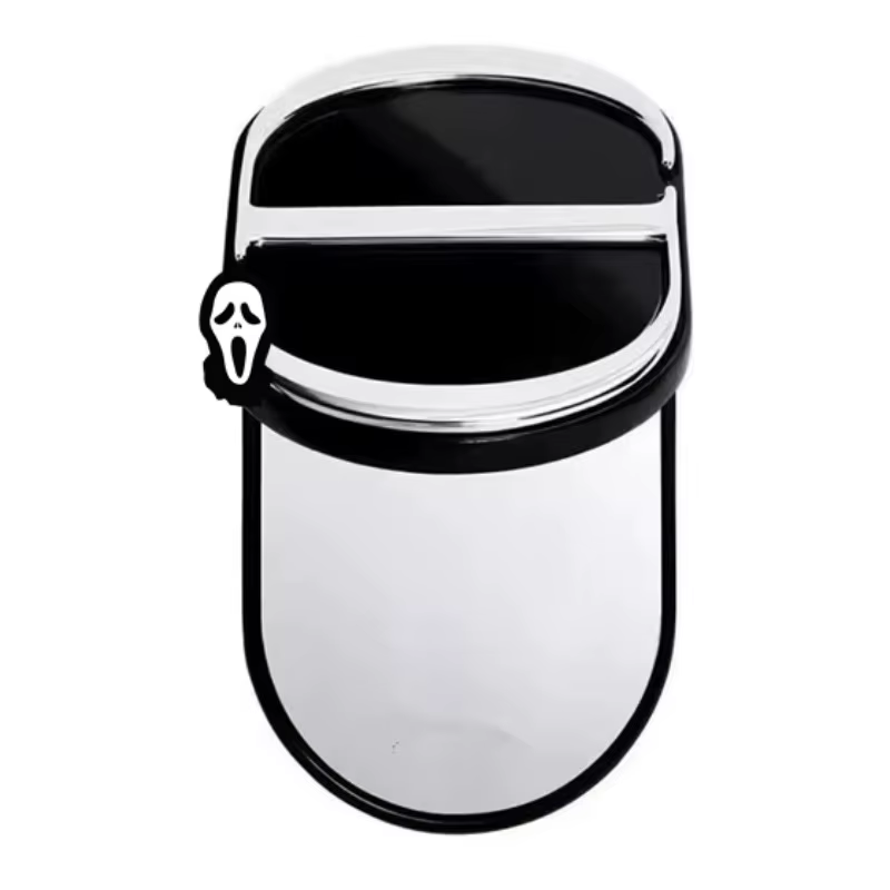 Miroir de maquillage avec support pour téléphone portable, miroir double face avec boîte