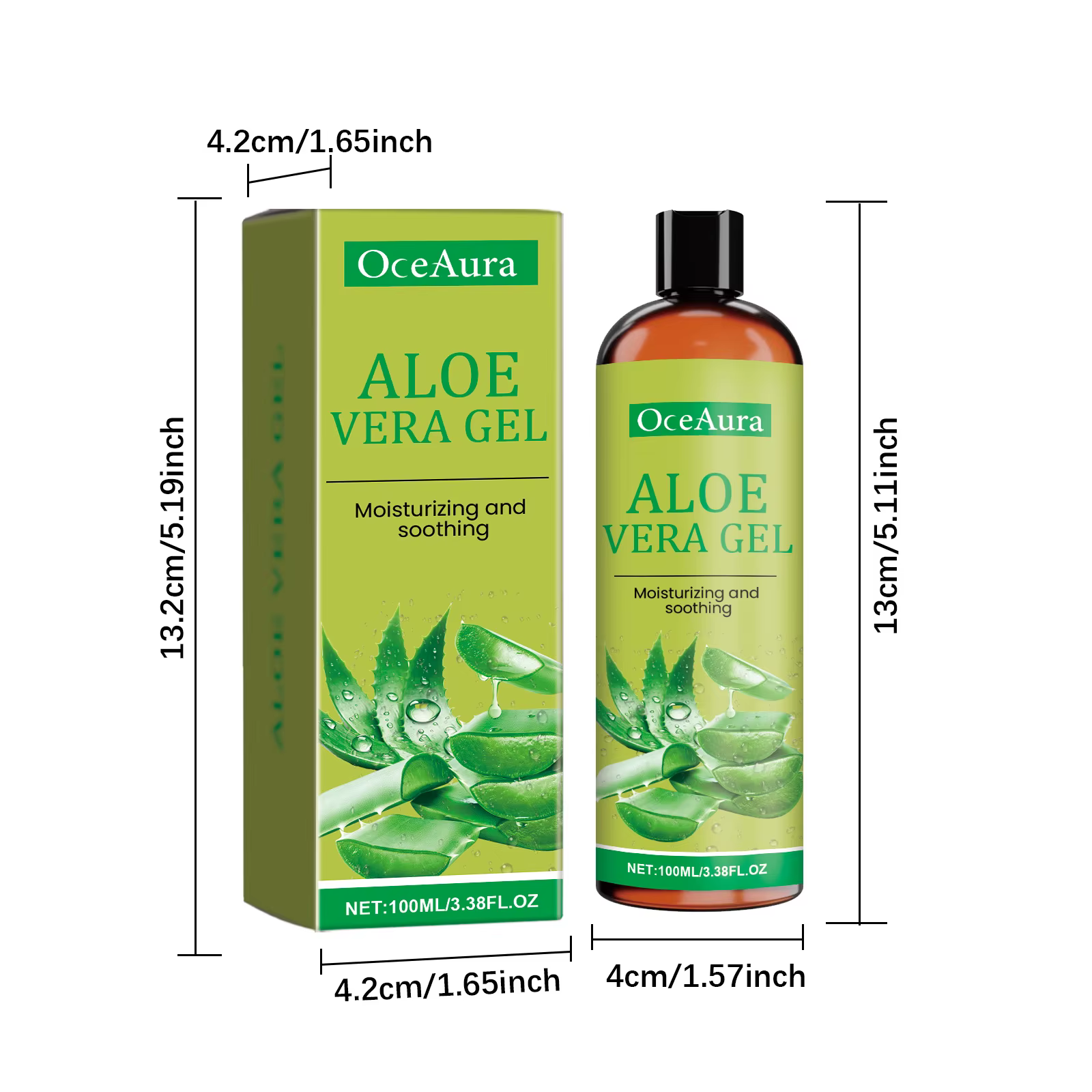 Gel d'aloe Vera nourrir hydrater lisse adoucir apaiser le visage prévenir l'acné boutons rougeurs cr