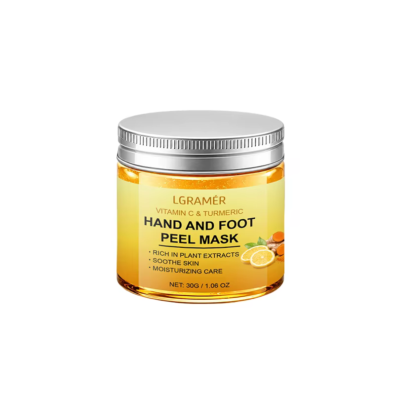 Masque pour les mains et les pieds à la vitamine C et au curcuma, hydratant et exfoliant, réparation