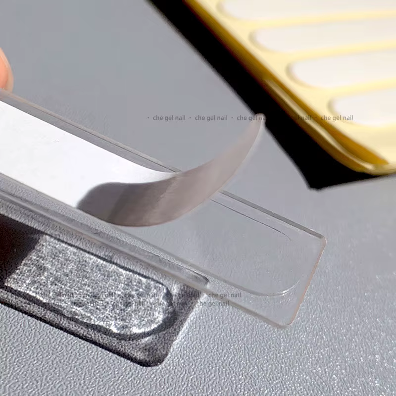 24 pièces/1 feuille de ruban adhésif pour faux ongles, présentoir de colle Double face collée, spect