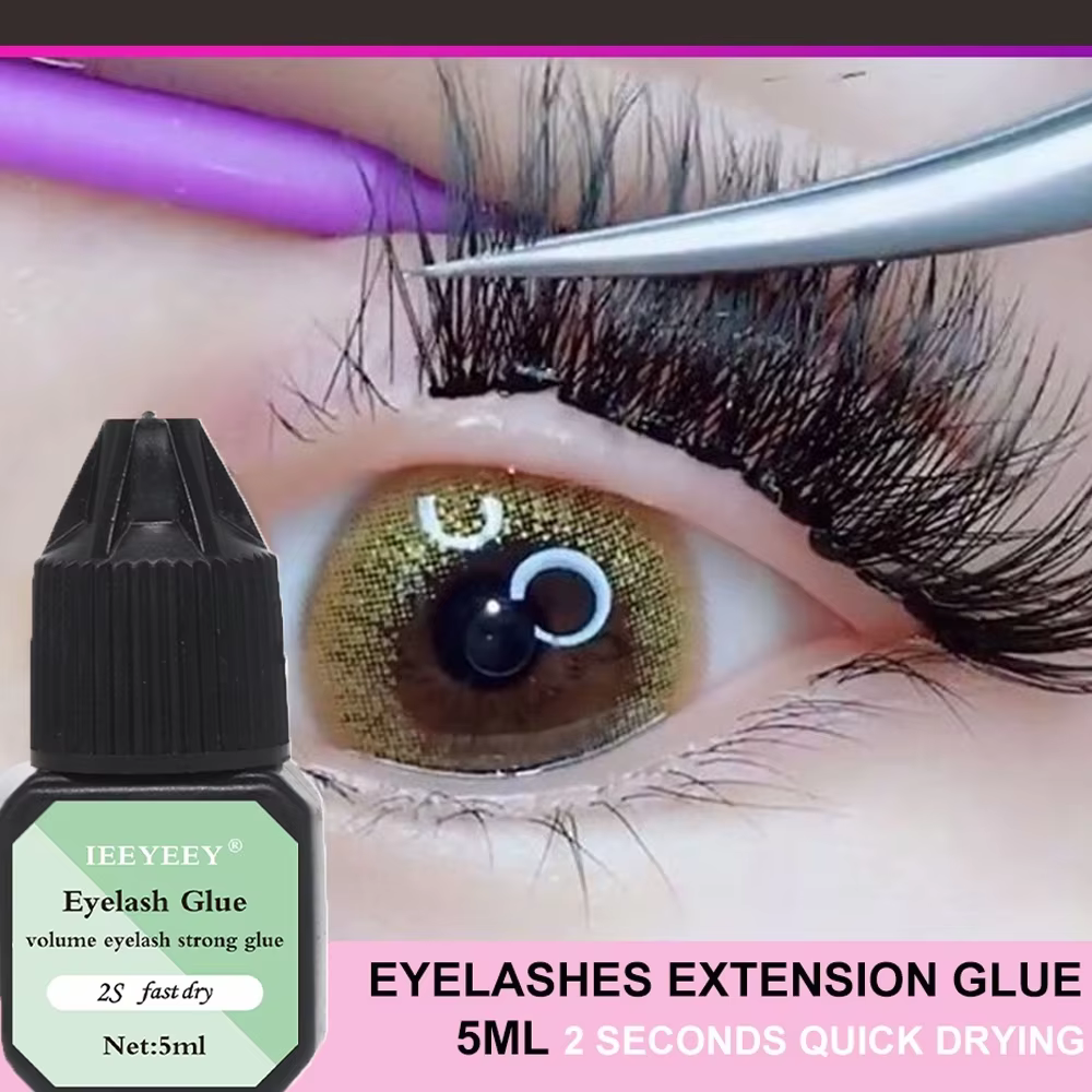 Colle d'extension de cils naturels, 5ml, séchage rapide, longue durée, imperméable, maquillage noir,