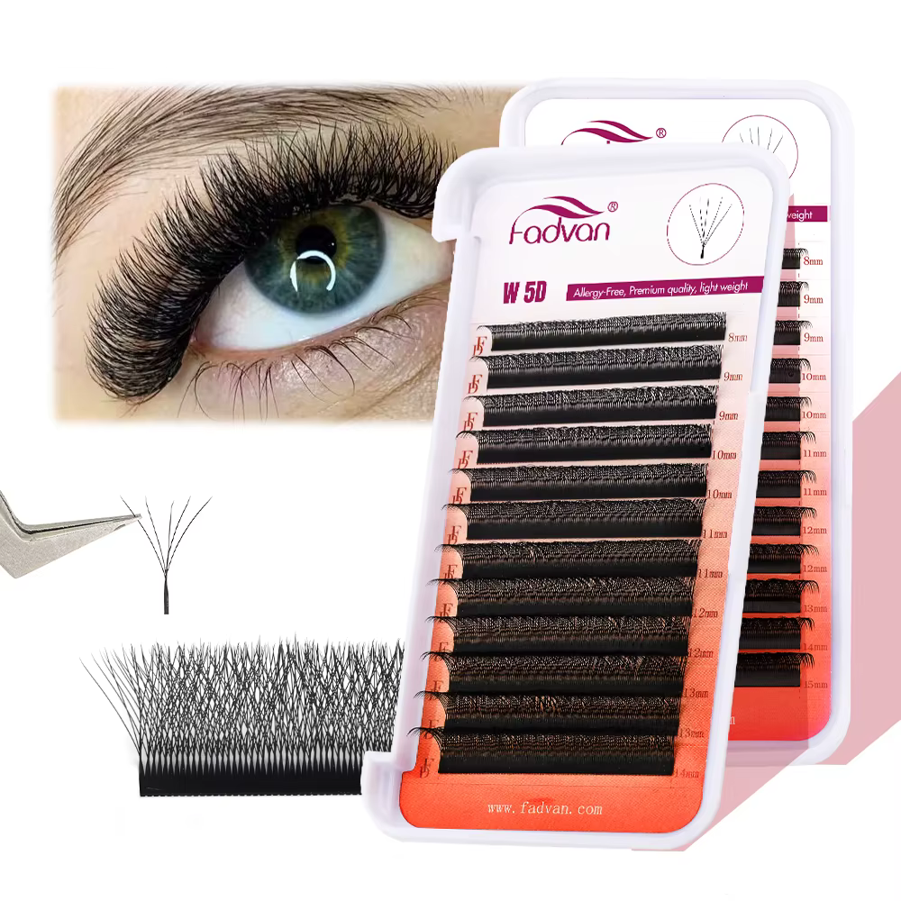 FADVAN YY/3D/4D/5D/6D W forme cils M/C/D Curl préfabriqués Volume Fans Faux vison cils Volume brésil