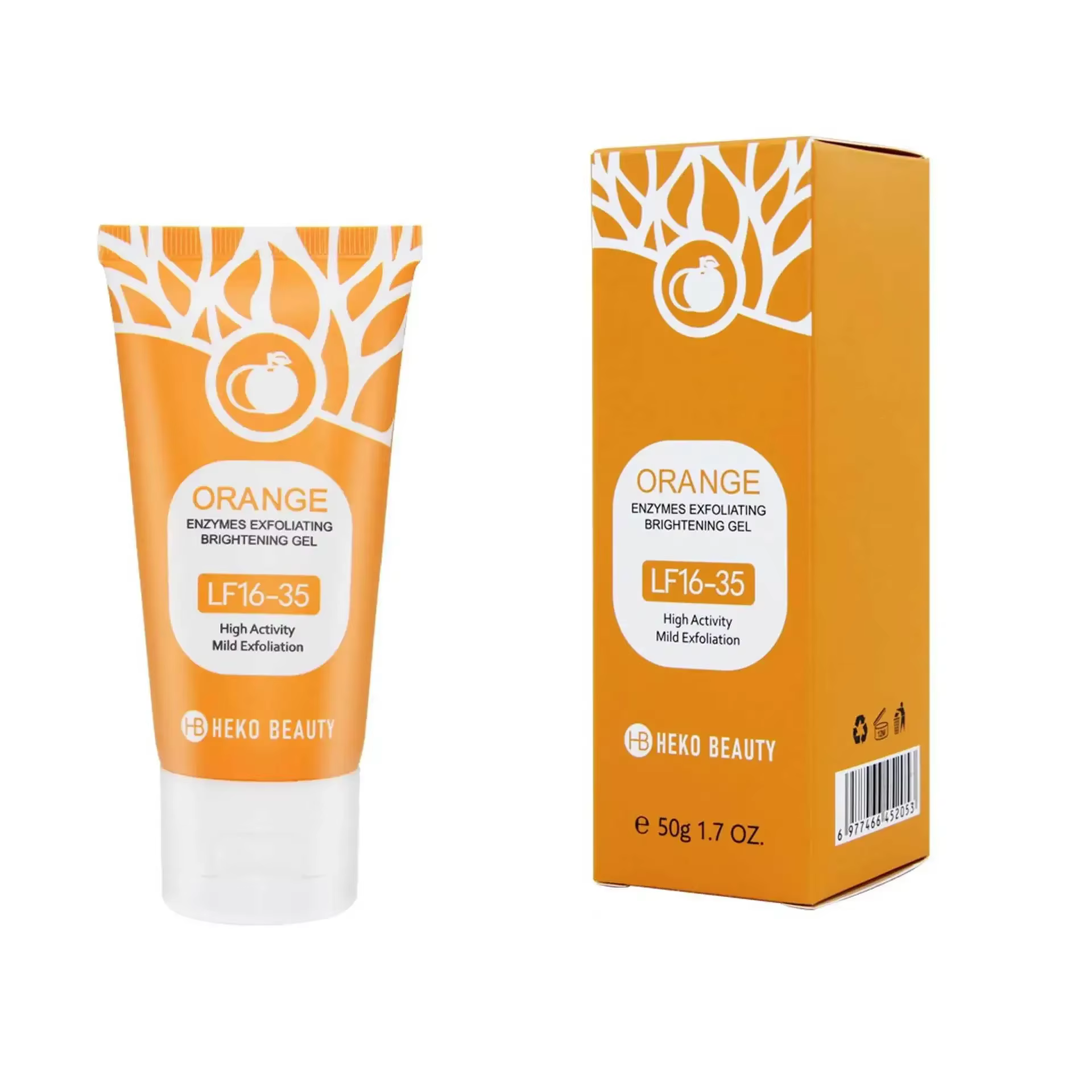 Gel exfoliant Orange Lf16-35, Gel éclaircissant pour la peau très actif, nettoie en douceur les Pore