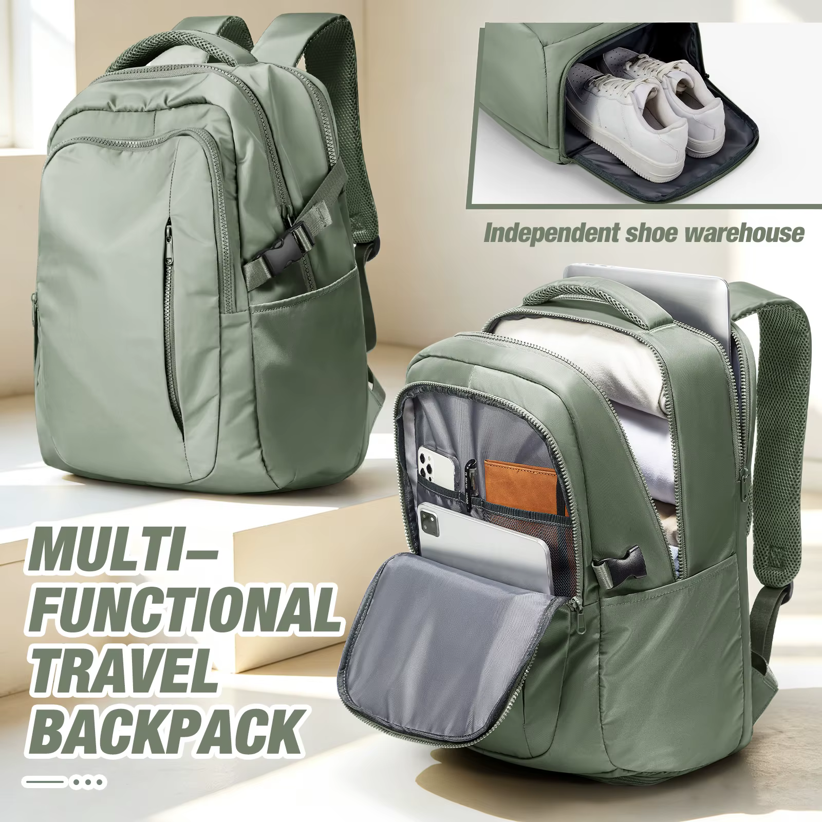 Sac à dos pour ordinateur portable, sac à dos de voyage, bagage à main, sac à dos professionnel pour