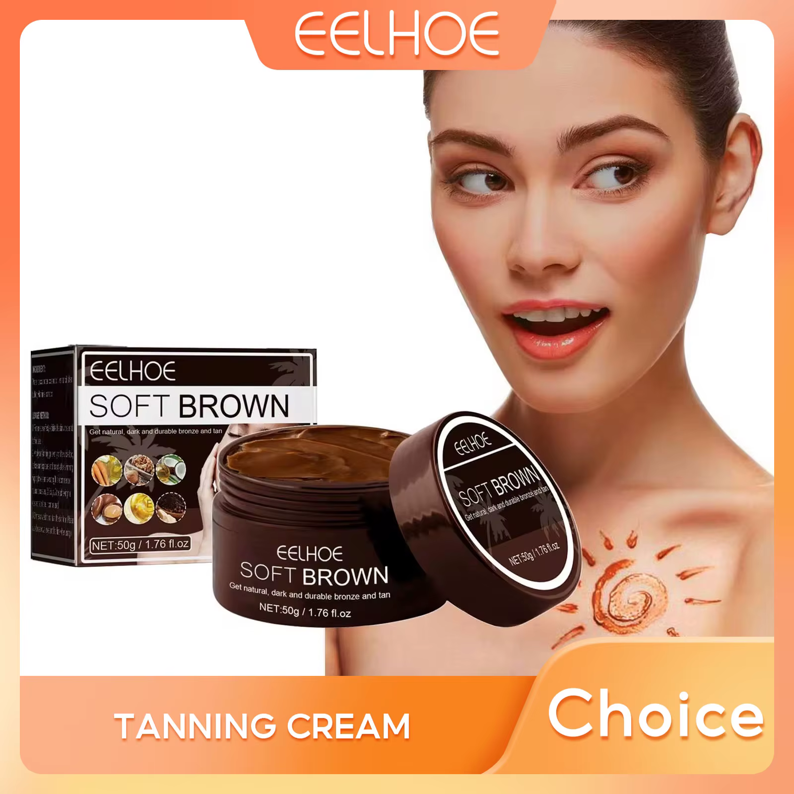 Crème autobronzante pour le corps, crème bronzante pour le visage, crème d'accélérateur de bronzage,
