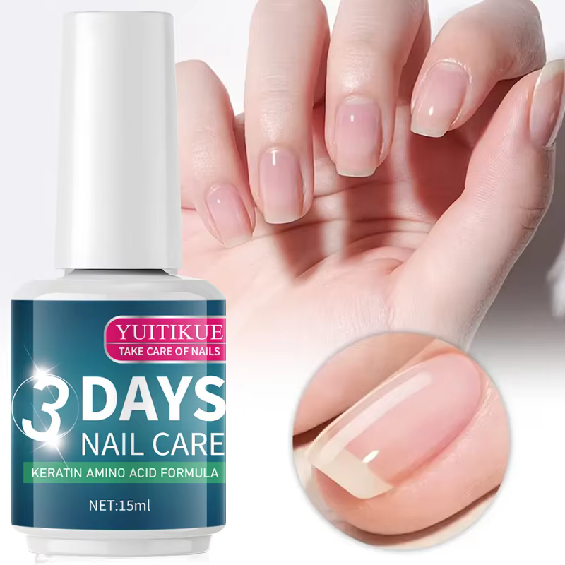 Vernis à ongles soin 15 ml - Vernis à ongles à base de kératine sans alcool, formule anti-écrasement