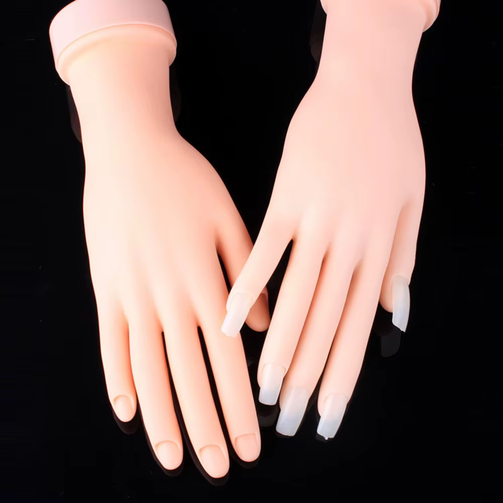 Main d'entraînement pour ongles en acrylique, mains de mannequin pour la pratique des ongles, mains 