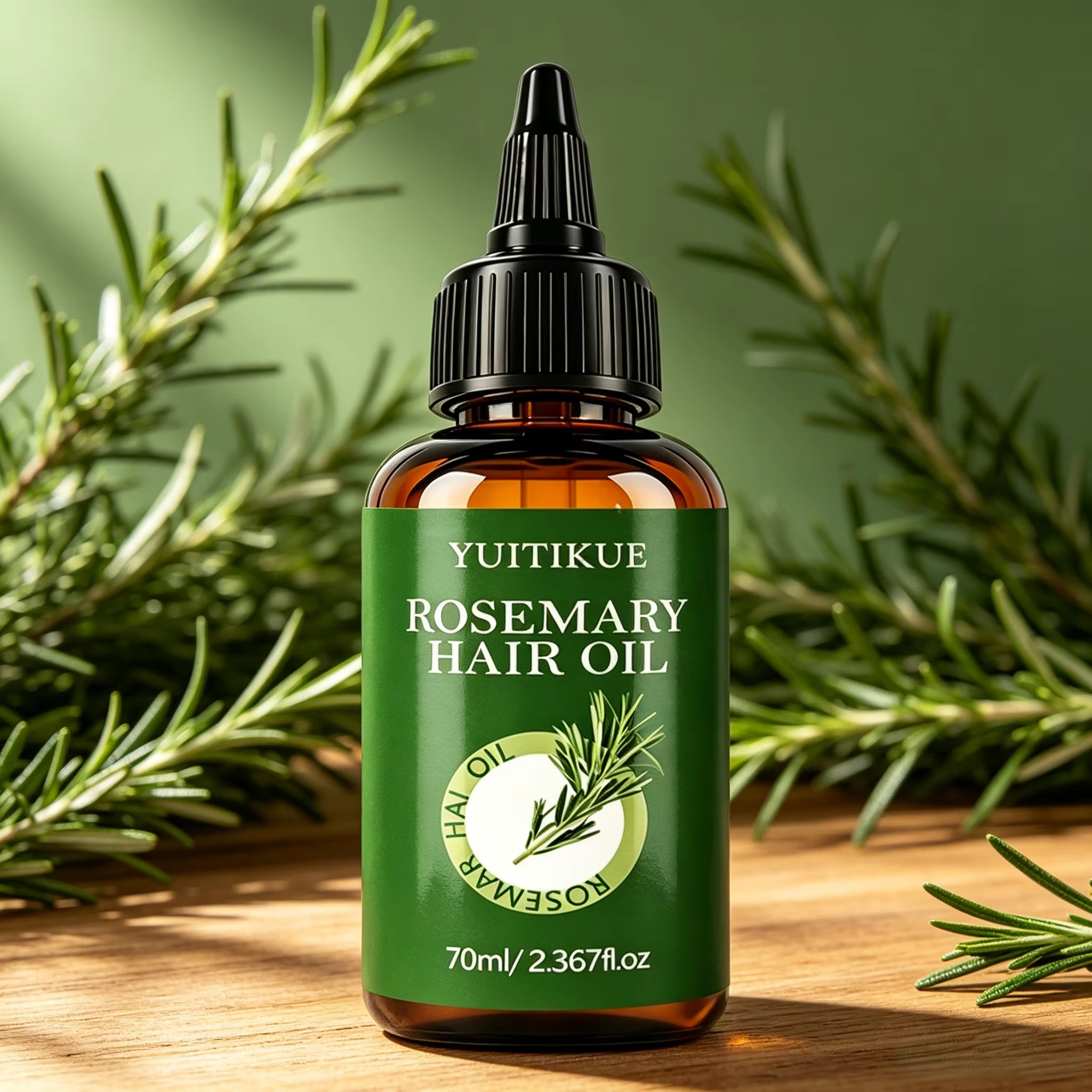 Huile capillaire à la rosemarine, nourrit et hydrate en profondeur les cheveux secs, contrôle les fr