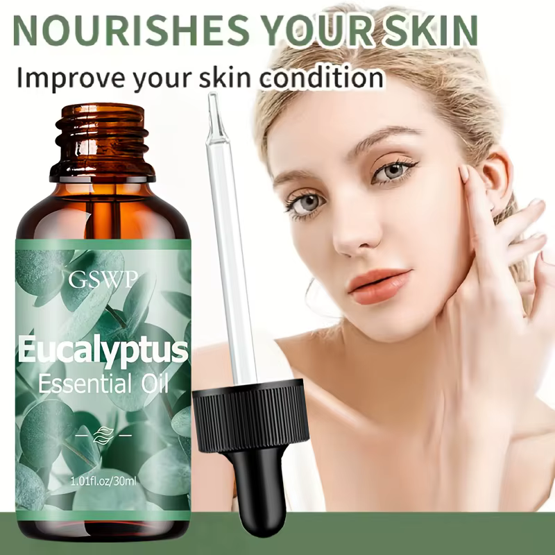 Huile essentielle d'eucalyptus GSWP : soin du visage, massage corporel, soin des cheveux, hydratatio