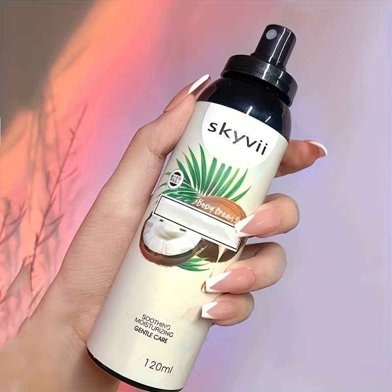 Lotion corporelle en spray 120 ml Pêche/Noix de Coco - Parfum léger Hydratant Nourrissant Soin de la