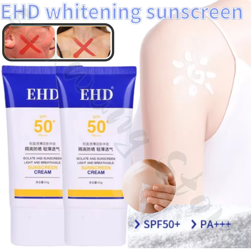 EHD-Écran solaire éclaircissant pour le visage, 50 fois plus de protection UV, isolation, imperméabl