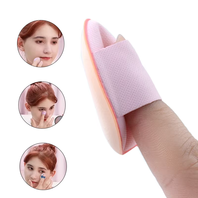 Mini fond de teint bouffant pour les doigts, petit coussin d'air, éponge en poudre, correcteur pour
