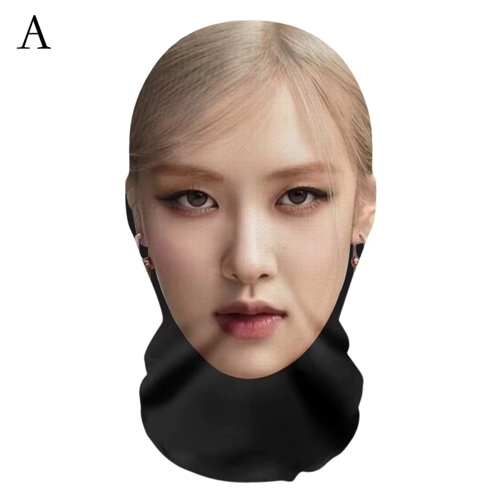 Masque facial complet intéressant imprimé en 3D, masque en maille de Simulation sans couture pour ho