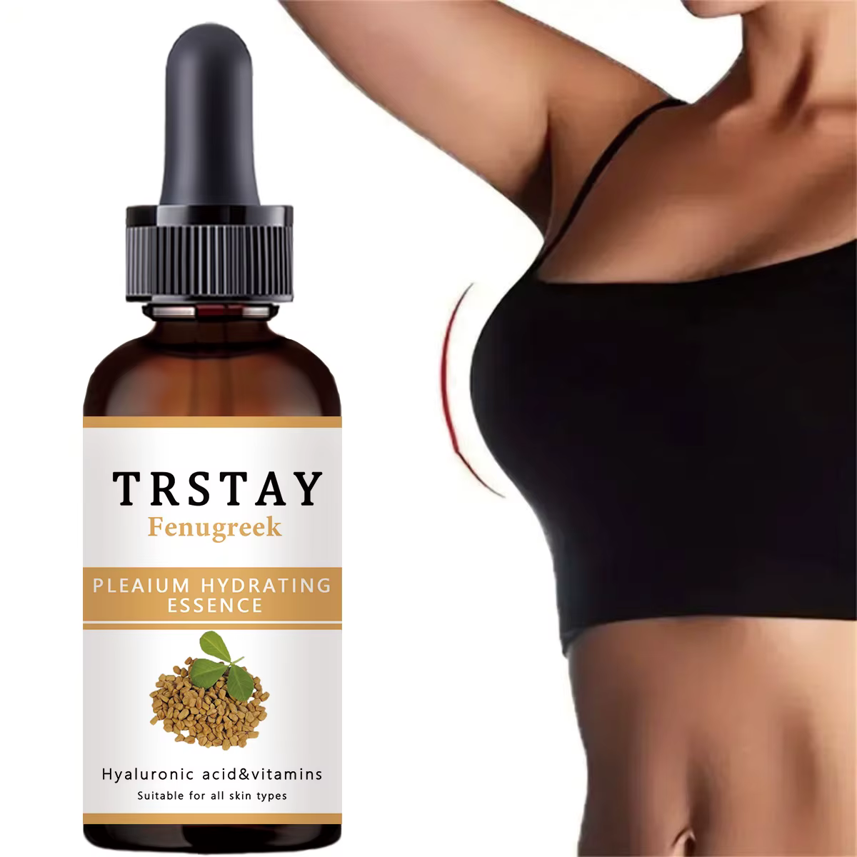 TRSTAY huile essentielle enrichissante de hanche fenogreque 100% pure et naturelle