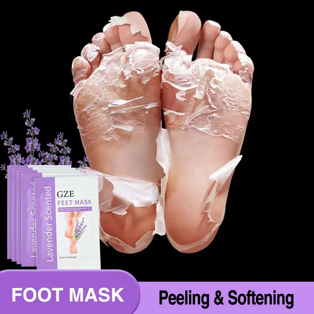 GZE Masque exfoliant pour les pieds Masques exfoliants pour la peau pour pieds secs, rugueux et craq
