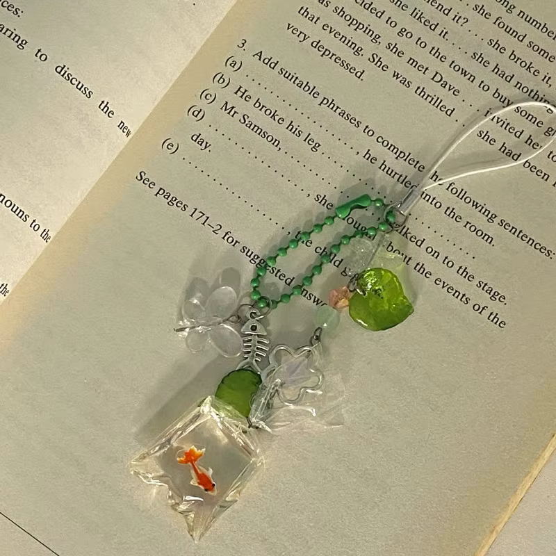Porte-clés sac de poisson fait à la main, bijoux esthétiques