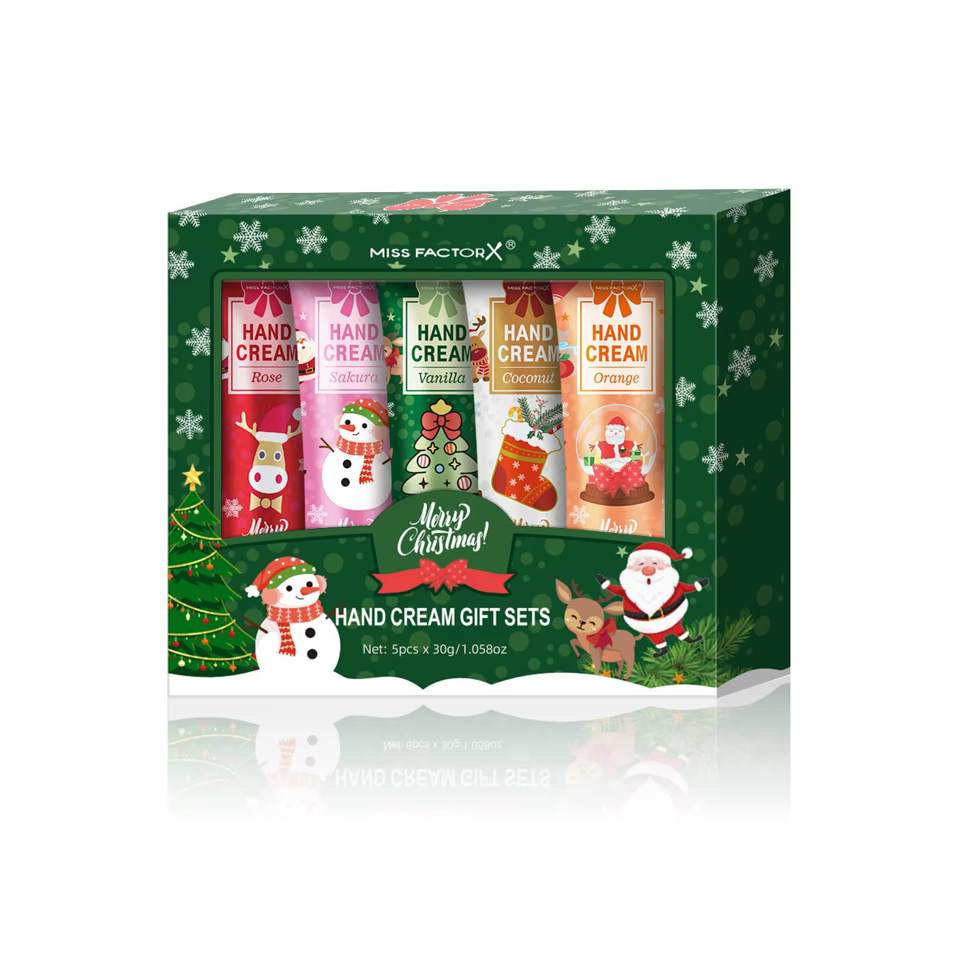 Cadeau de Noël 5/boîte ensemble de crème pour les mains, texture crème, pack de voyage crème pour le
