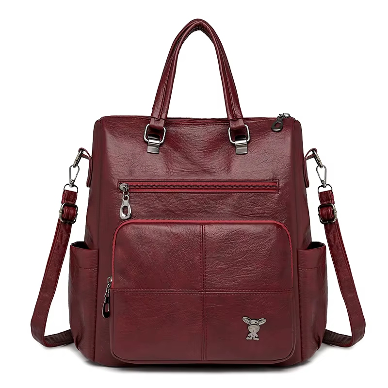 Sac à bandoulière en cuir souple pour femmes, sac à bandoulière multifonctionnel à la mode, sac à ma
