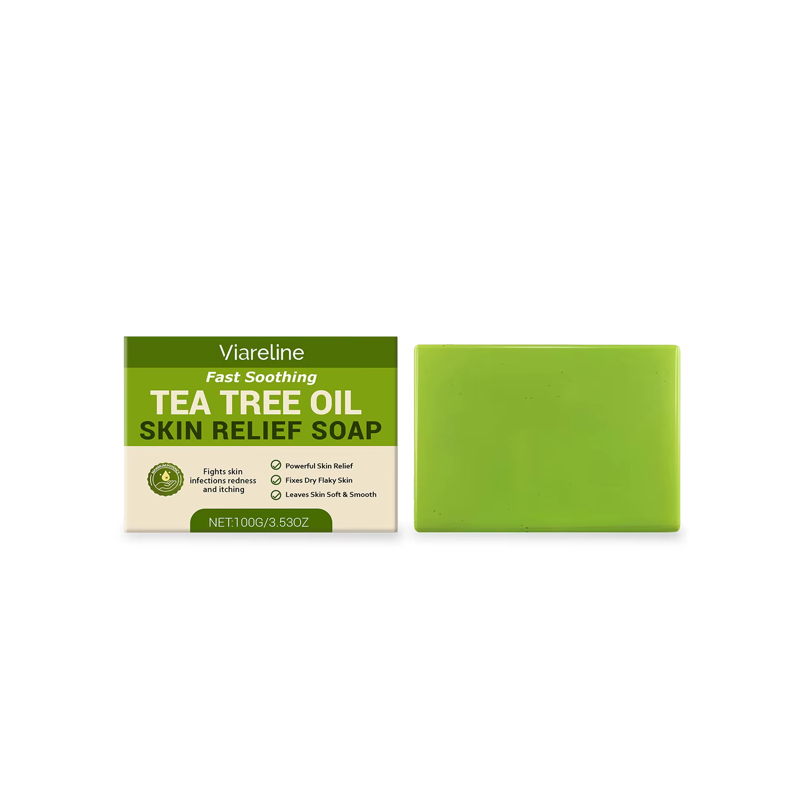 Savon à l'huile d'arbre à thé Nettoyant Doux Exfoliant Soulage les démangeaisons Hydratant Peau sèch