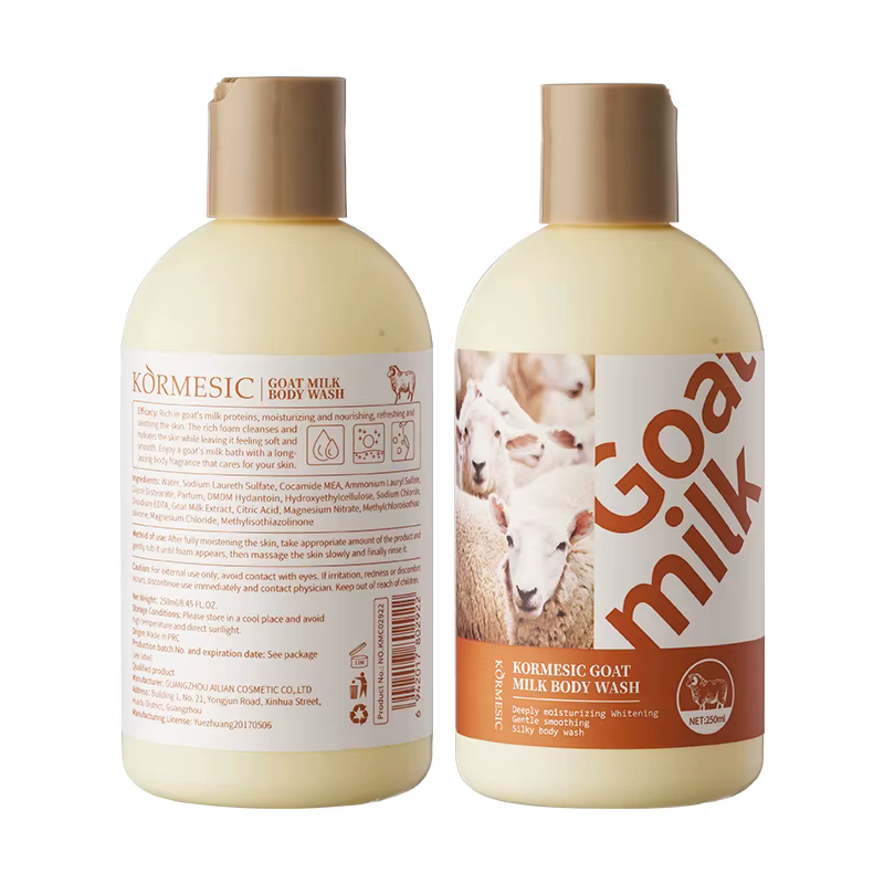 Nettoyant pour le corps au lait de chèvre, produit original pour peau lisse et sensible, sans irrita