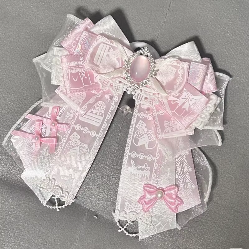 Lampe à main Lolita pour femmes, nœud papillon, bâtons lumineux joyeux, accessoires chemises, jupes,